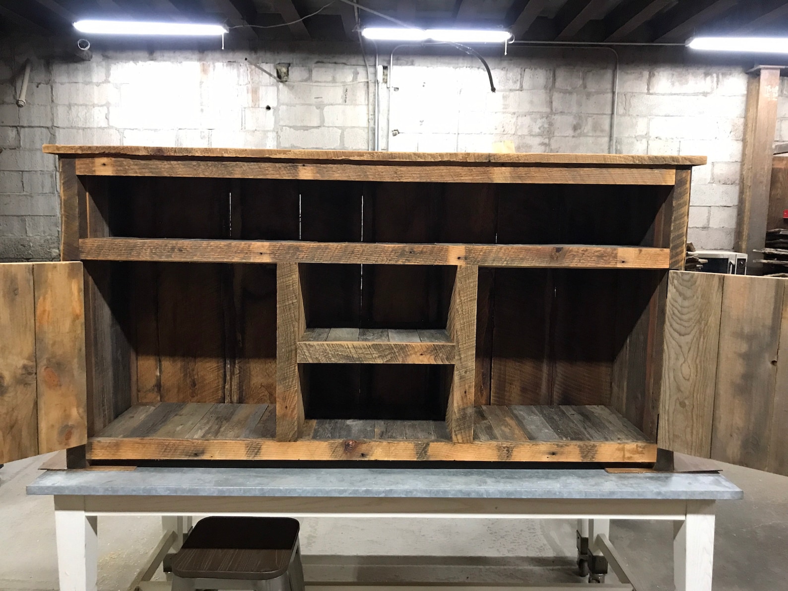 Reclaimed Rustic Barnwood TV Stand Reclaimed Barnwood TV Etsy