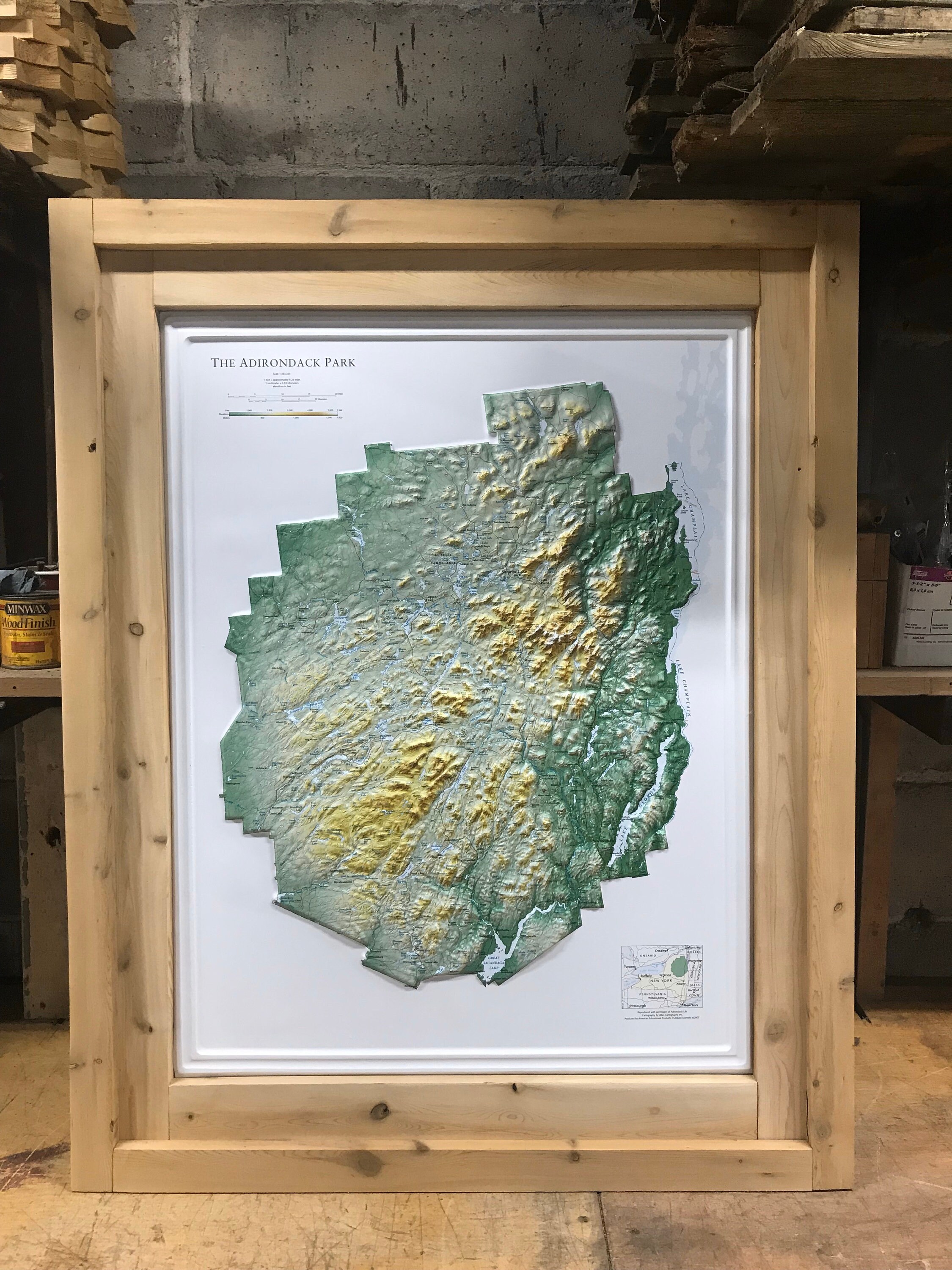 Adirondack Park Map Adirondack Park Adirondack Park 3d Map - Etsy