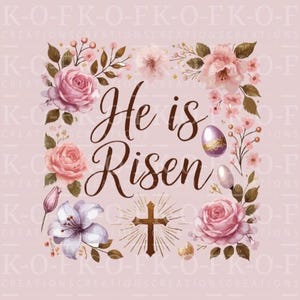 He is Risen Digital Download PNG File