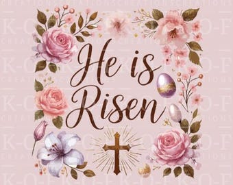 He is Risen Digital Download PNG File