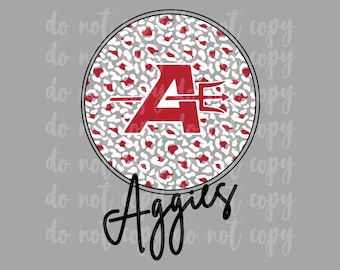 Aggies School Mascot PNG Digital File
