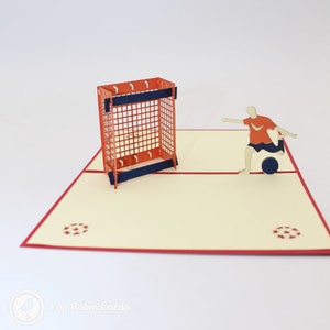 Football Player Scoring A Goal 3D Pop Up Card