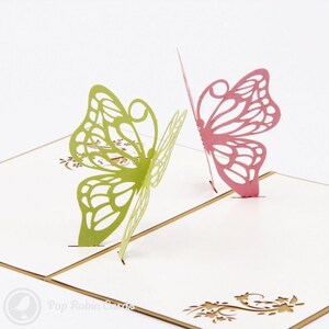 Pair Of Butterflies Handmade 3D Pop-Up Card