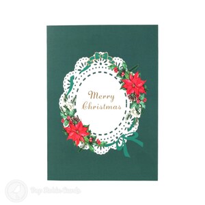 Red Green Christmas Bouquet 3D Pop Up Card