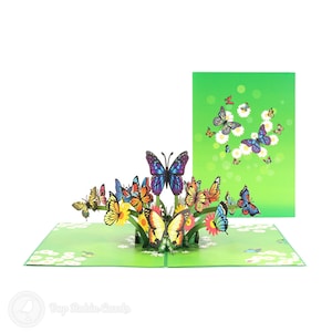 Butterfly Meadow Menagerie 3D Hademade Greetings Card