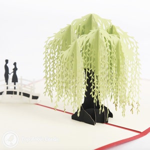 Cartão Casal na ponte por Willow Tree Handmade 3D