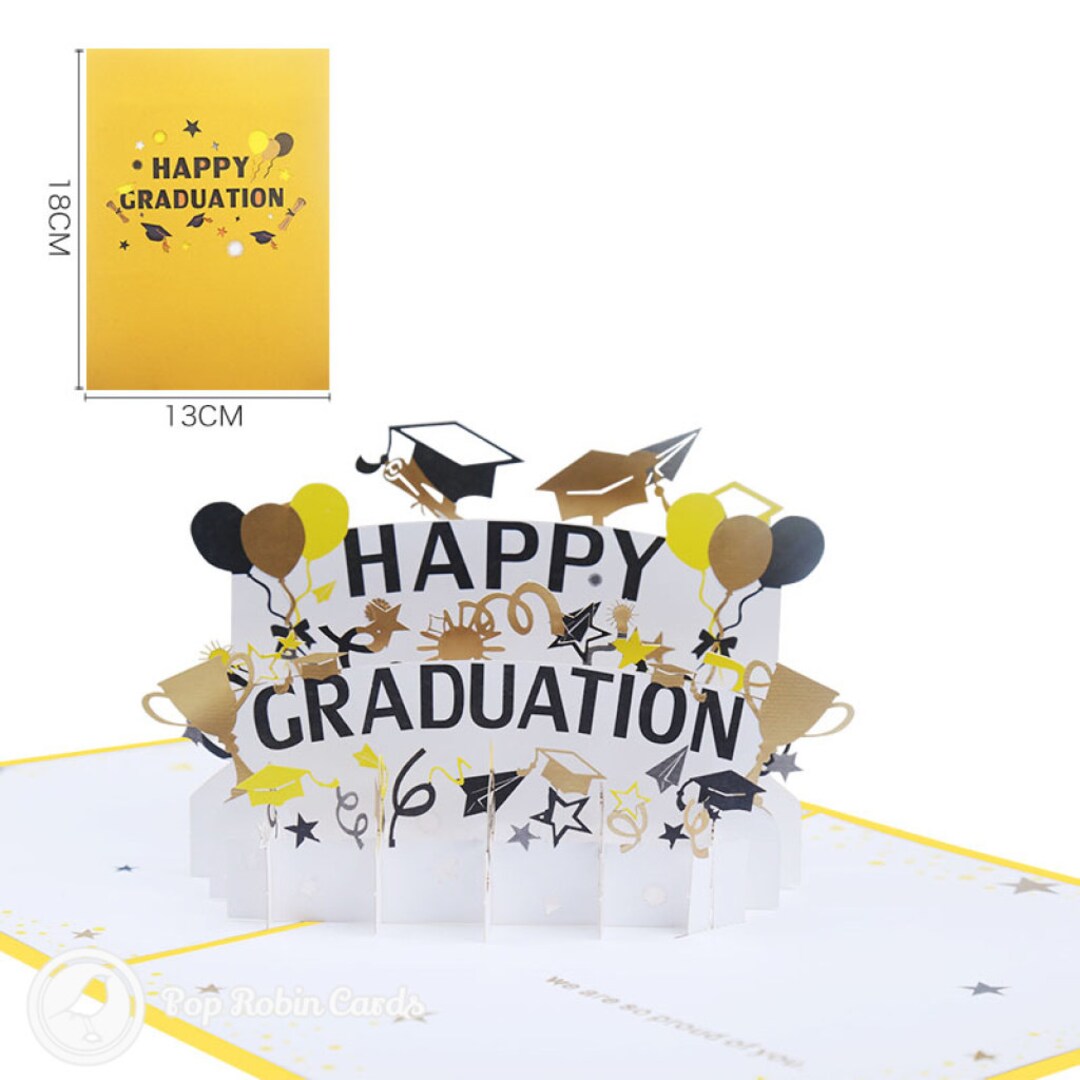 Happy Graduation Congratulations 3D Pop up Card - Etsy