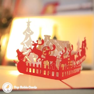 Christmas House Handmade 3D Pop Up Card