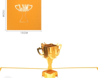 Winning Trophy Cup Congratulations 3D Pop Up Card