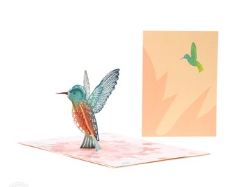 Beautiful Hummingbird 3D Handmade Greetings Card