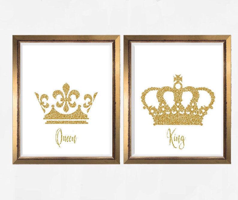 King and Queen, Crown, King Crown, Queen Crown, Crown printable, gold Crown, Delight in printable, gold print, Bed room decor, Couple of bed room, fixed photograph about King Crown Printable called King and Queen, Crown, King Crown, Queen Crown, Crown printable, gold Crown, Take pleasure in printable, gold print, Bed room decor, Number of bed room, mounted