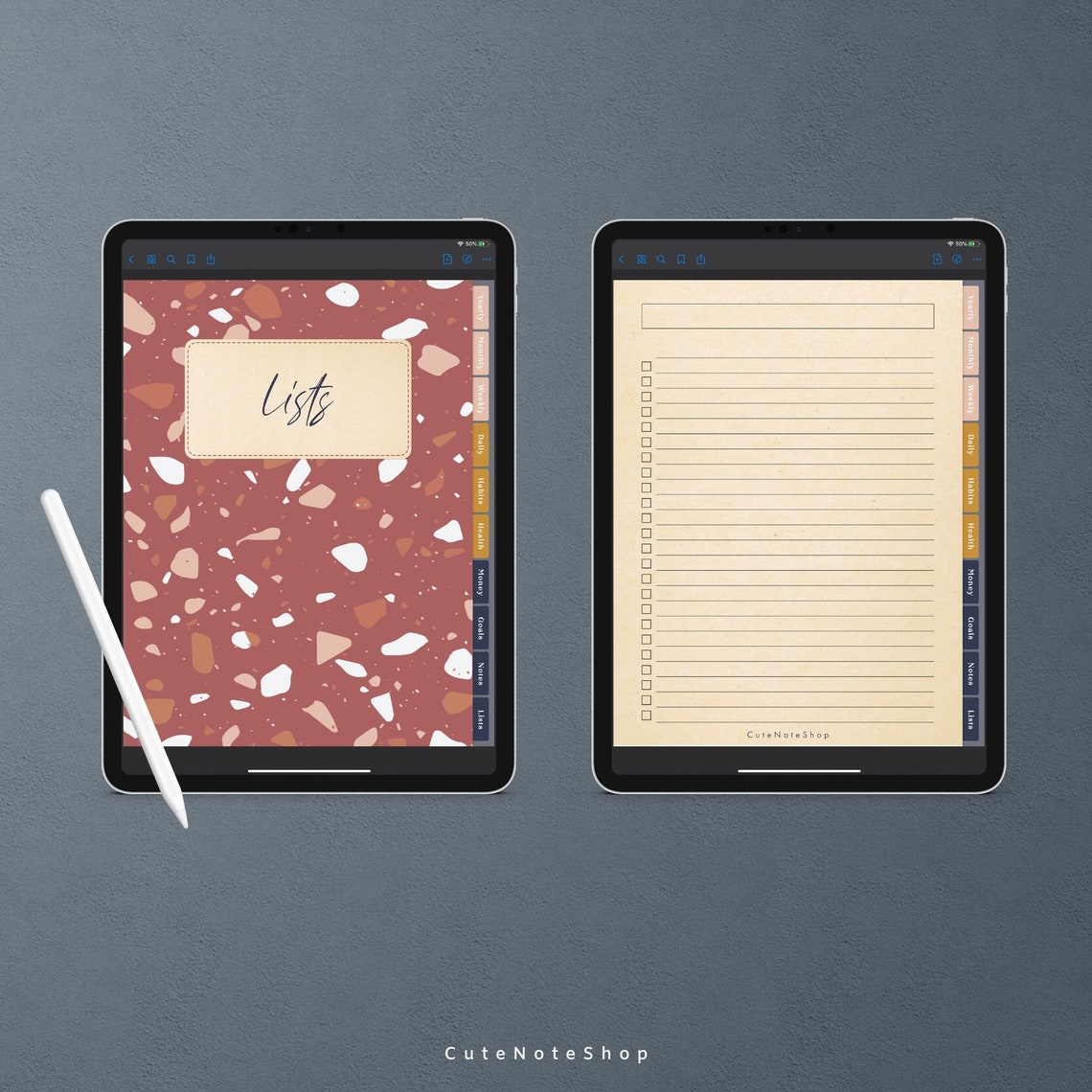 Unique Monthly iPad Planner Digital PDF Life Planner Etsy
