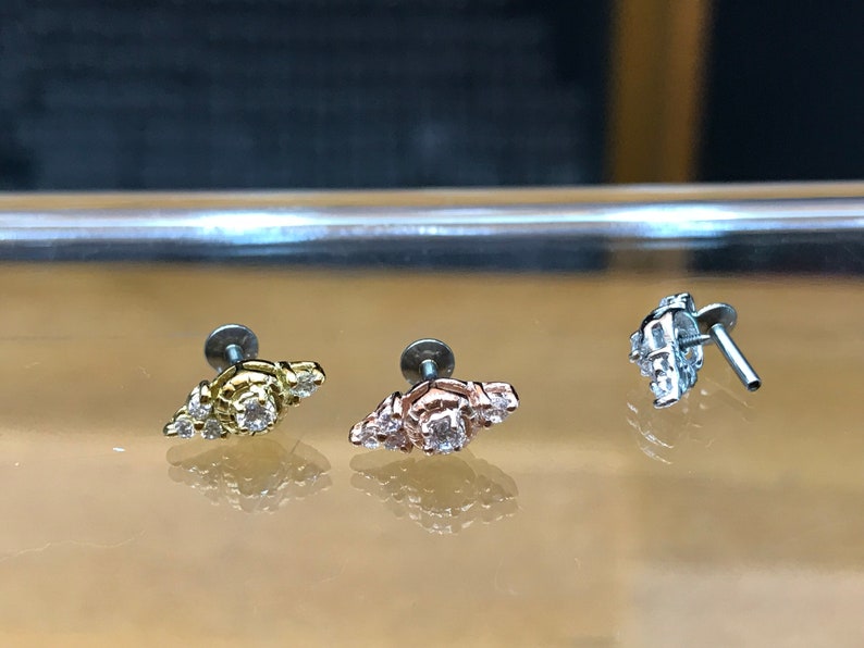 18g 16g Elegant bio flexible surgical steel internally helix,tragus,conch,upper lobe and forward helix ear piercing stud
