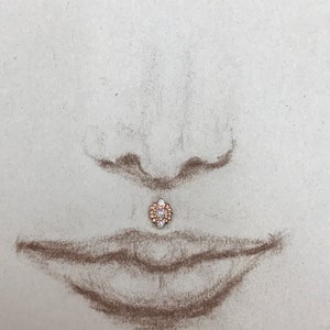 18g /16g Mini Opal & CZ diamond Retro Bio flexible / surgical steel internally helix,tragus,outer conch,conch and medusa piercing