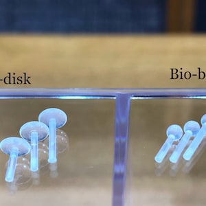 3 peças de poste flexível com rosca interna transparente Bio 16G (haste)