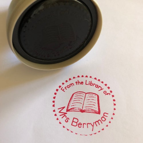Teacher's Book Stamp Etsy
