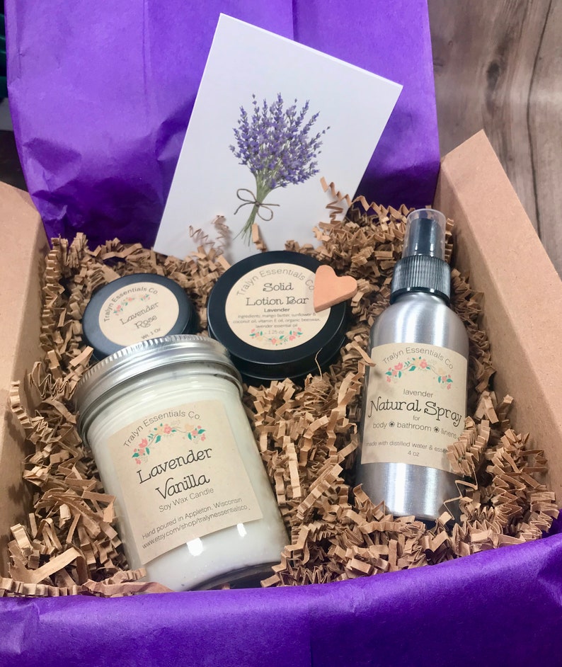 Lavender gift set birthday gift for her gift for mom nurse image 0