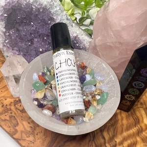 Chakra essential oil roller blend, meditation oil, yoga, gift for her, gift for mom, self care gift, energy gift, chakra healing, empath