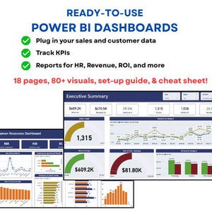 Power BI Dashboard Template, Analytics, Power BI, Business Analytics, Sales Tracker, KPI Report, Data Analytics, Sales Report