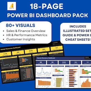 Power BI Dashboard Template, Multipurpose, Dashboard Templates for Data Analytics, Data Automation and Presentation, Power BI Template