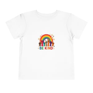 Toddler Be Kind Tee, Rainbow T-Shirt, Rainbow Toddler Shirt, Kids Pride Tee, LGBTQ, Equality Shirt, Inclusive Shirt, lgbtq+