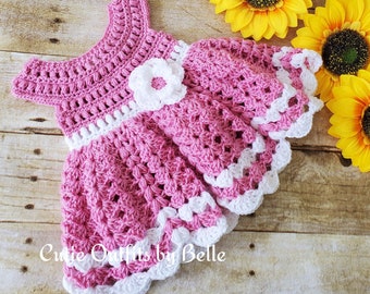 Crochet Baby Dress Pattern: Newborn Size (Instant Download)