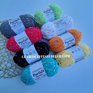 Premier PARFAIT Chunky  POM POMYarn, Crochet Plushies Yarn