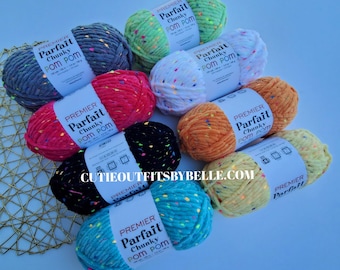 Premier PARFAIT Chunky  POM POMYarn, Crochet Plushies Yarn