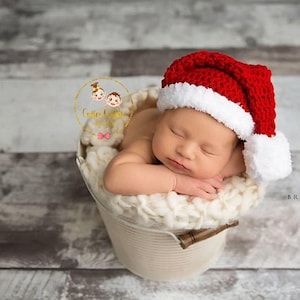 Crochet Baby Hat Pattern, Christmas Hat Crochet Pattern, Pattern Instant Download, Easy