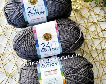 Lion Brand Yarn Orchid, 24/7 Cotton Yarn, Mercerized Cotton Yarn