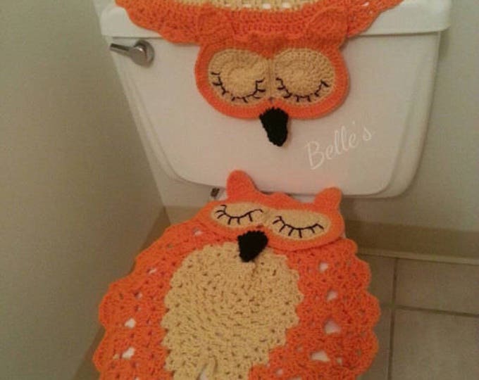 SALE 2 Handmade Crochet Bathroom Set Tank Cover Lid Cover Etsy