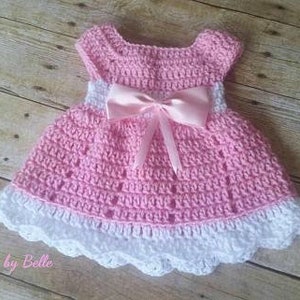 Crochet Baby Dress Pattern, Almost Free Crochet Pattern, Newborn Baby Dress Pattern, Baby Dress Pattern Only, Pattern Instant Download Easy