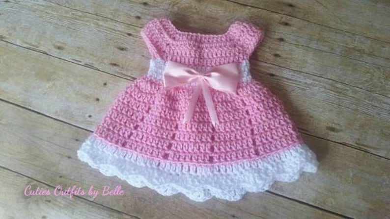 Crochet Baby Dress Pattern, Almost Free Crochet Pattern, Newborn Baby Dress Pattern, Baby Dress Pattern Only, Pattern Instant Download Easy 