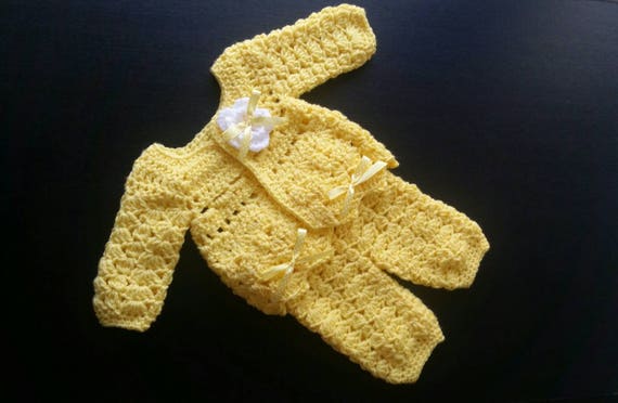 yellow newborn outfit girl