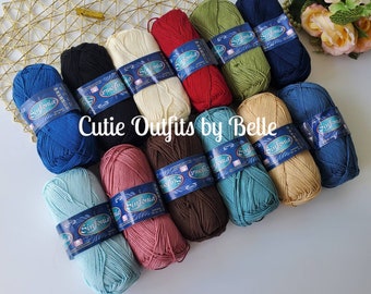Cotton Sinfonia Yarn: Mercerized Sport Weight Yarn