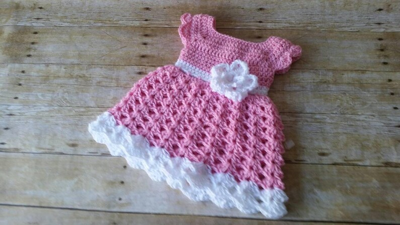 Baby Dress Baby Gift Vestido de Bebe Crochet Bebe Handmade Baby Girl Dress,Crochet Baby Dress Dresses with Flowers Infant Dresses