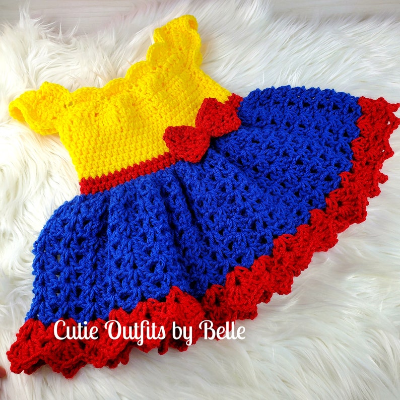 Crochet Baby Dress PATTERN 6-12 Months, 6-12 Months Crochet Dress for Baby Girl, Crochet Baby Dress Clothes Pattern, Instant Download PDF image 4
