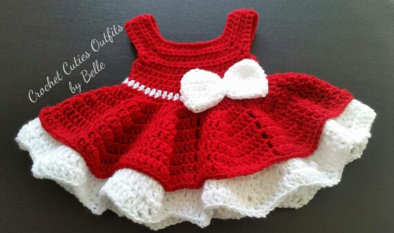 crochet baby christmas dress pattern