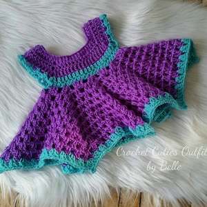 Crochet Baby Dress Pattern, Almost Free Crochet Pattern, Newborn Baby Dress Pattern, Baby Dress Pattern Only, Pattern Instant Download Easy