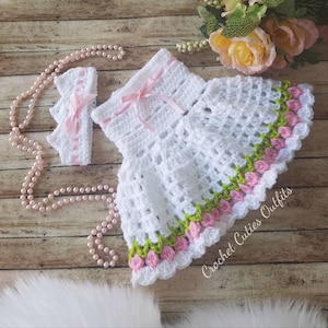 Crochet Baby Dress Pattern, Almost Free Crochet Pattern, Newborn Baby Dress Pattern, Baby Dress Pattern Only,  Pattern, Instant Download