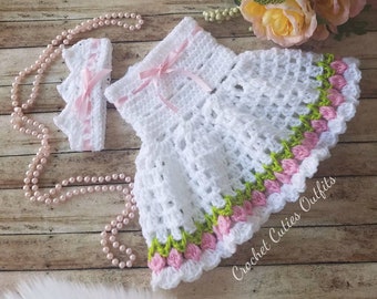 Crochet Baby Dress Pattern, Almost Free Crochet Pattern, Newborn Baby Dress Pattern, Baby Dress Pattern Only,  Pattern, Instant Download