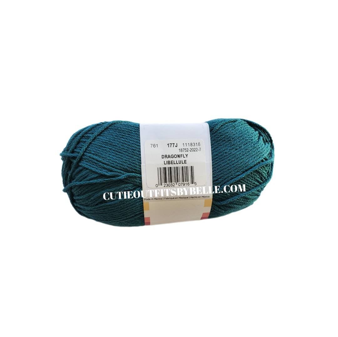 Dragonfly Lion Brand Yarn, 24/7 Cotton Yarn, Mercerized Cotton Yarn