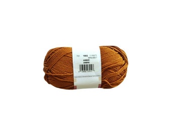 Amber Lion Brand Yarn, 24/7 Cotton Yarn, Mercerized Cotton Yarn, Natural Fiber Yarns, Crochet Yarn, Knitting Yarn, Weaving Yarn