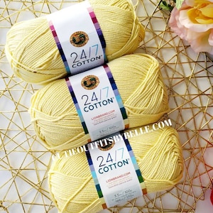Lemon Lion Brand 24/7 Mercerized Cotton Yarn
