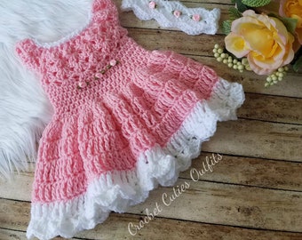 Crochet Baby Dress Pattern, Almost Free Crochet Pattern, 0-3 Months Baby Dress Pattern, Baby Dress Pattern Only, Pattern Instant Download