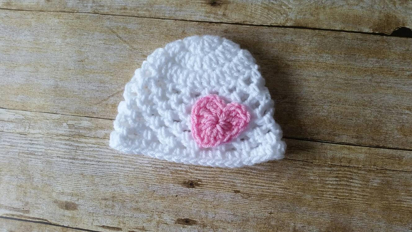 Crochet Baby Hat Newborn Photo Prop Baby Heart Hat Baby Etsy