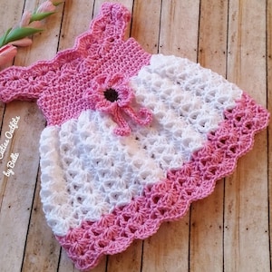 Crochet Baby Dress Pattern, Almost Free Crochet Pattern, 0-3 Months Yellow Baby Dress, Baby Dress Pattern Only, Pattern Instant Download