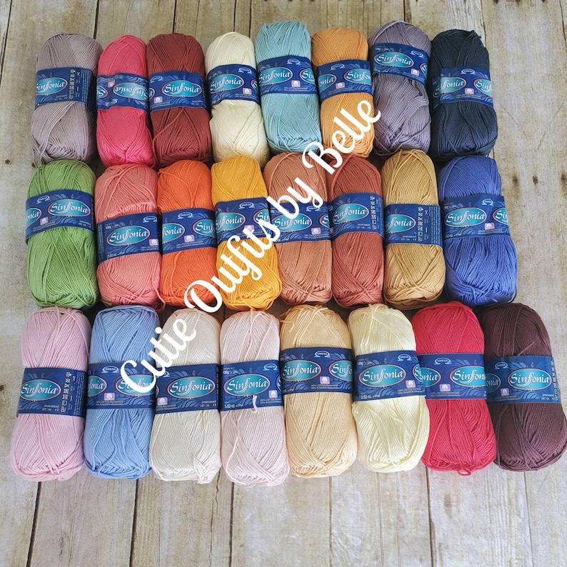 Cotton Sinfonia Yarn, Soft Cotton Yarn, Sport Weight Knitting Yarn, Crochet Cotton Yarn, Sportweight Lightweight, Luxury Yarn, Hilazas image 4