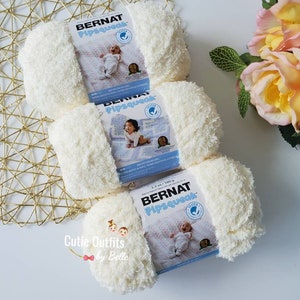 Bernat Pipsqueak Yarn Vanilla, Soft Polyester Yarn, Bulky Yarn, Knitting Yarn, Crochet Yarn, Weaving Yarn