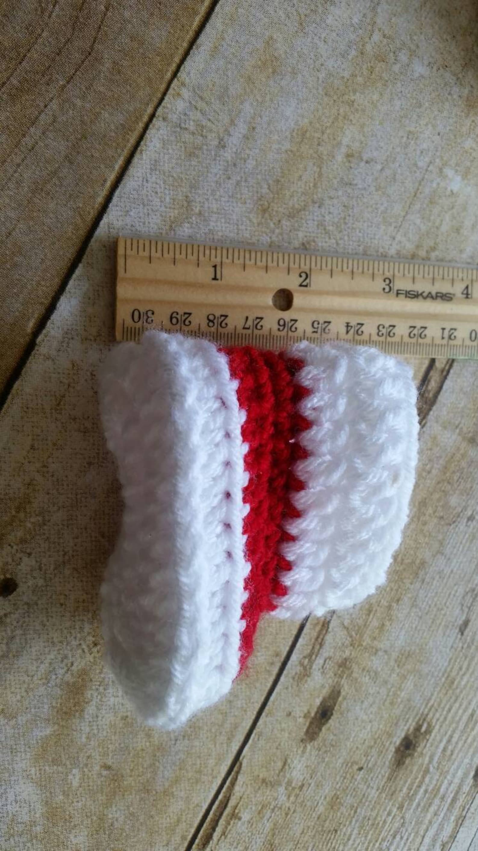 Red and White Baby Booties Boys Crochet Shoes Infant Shoes Etsy